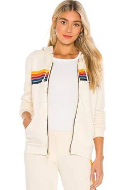 5 Stripe Zip Up Hoodie