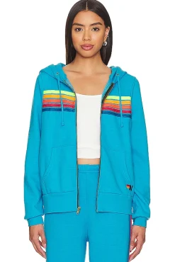 5 Stripe Zip Up Hoodie