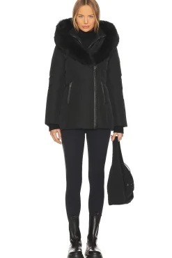 Adali Shearling Collar Coat