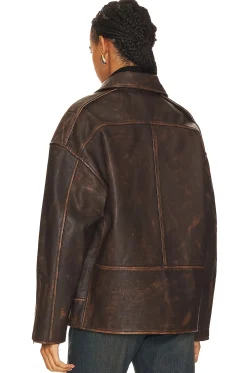 Alek Distressed Leather Jacket