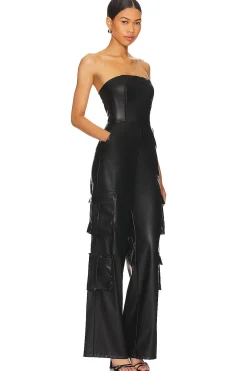 Alice Faux Leather Jumpsuit