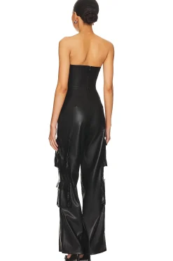 Alice Faux Leather Jumpsuit