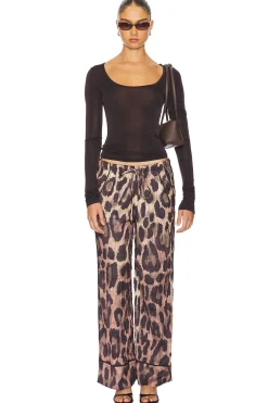 All Out Satin Leopard Pant