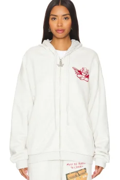 All That Baggage Terry Natural Zip Up Hoodie