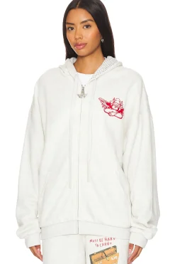 All That Baggage Terry Natural Zip Up Hoodie