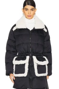 Amal Plush Seam Puffer Coat