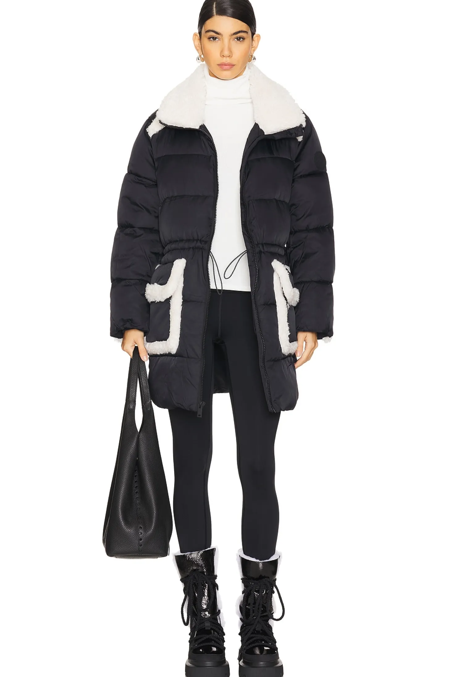 Amal Plush Seam Puffer Coat
