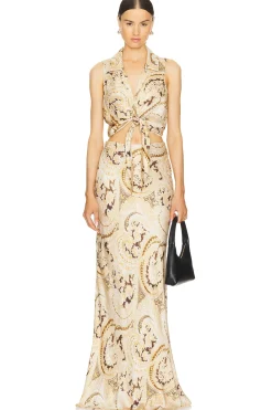 Amos Sleeveless Tie Blouse