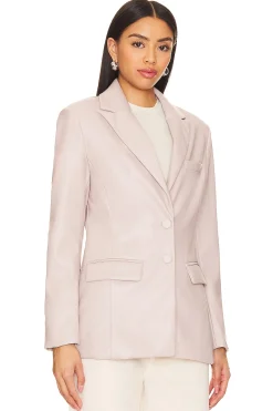 Aria Faux Leather Blazer