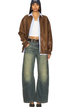 Ariel Faux Leather Bomber