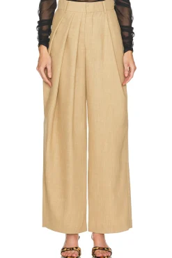 Asymmetric Pleated Pants