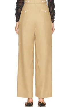 Asymmetric Pleated Pants