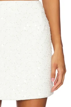 Beaded Tweed Modern Mini Skirt