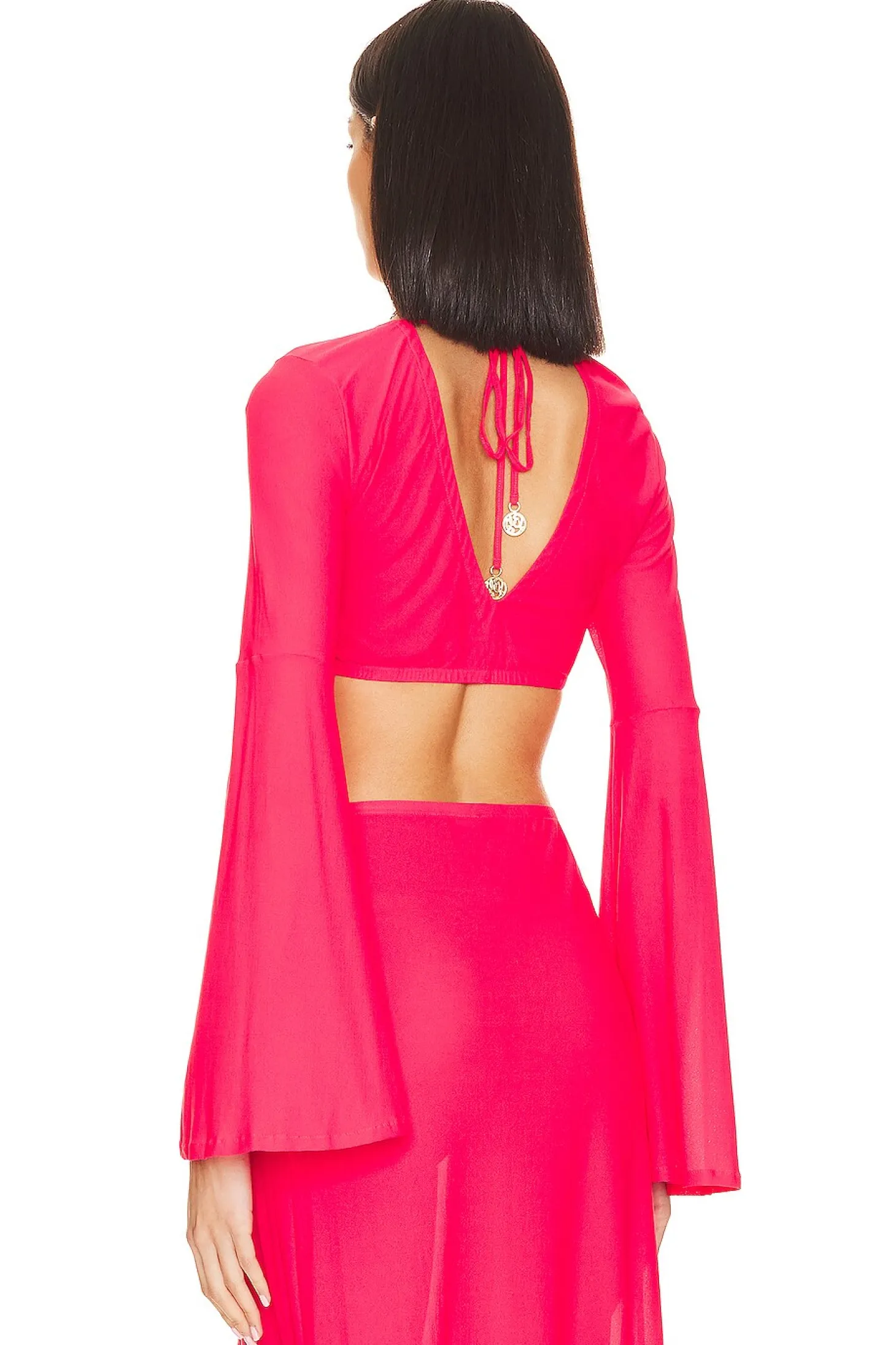 Bell Sleeve Crop Top