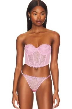 Bella Embroidery Open Back Bustier