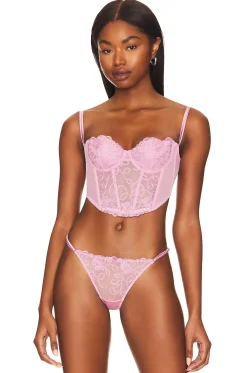 Bella Embroidery Open Back Bustier