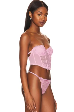 Bella Embroidery Open Back Bustier