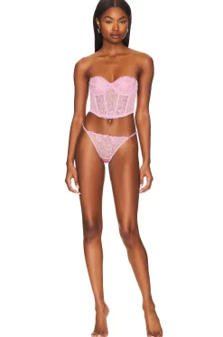 Bella Embroidery Open Back Bustier