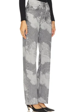 Black Angel Print Straight