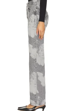 Black Angel Print Straight