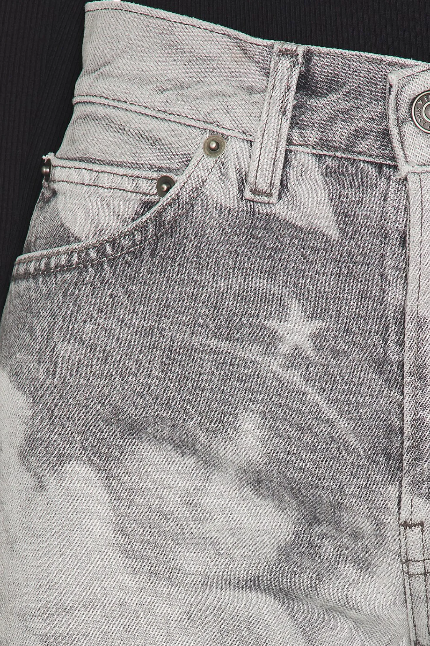 Black Angel Print Straight