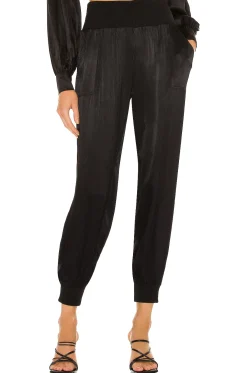 BLACK Sleek Textured Pant
