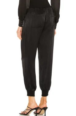 BLACK Sleek Textured Pant
