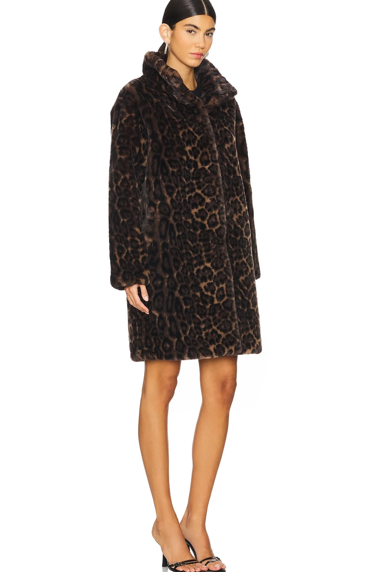 Blair Leopard Mid Length Coat