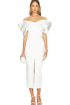 Bow Embellished Midi Dress