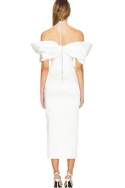 Bow Embellished Midi Dress