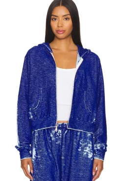 Bowman Burnout Loop Terry Crop Zip Up Jacket