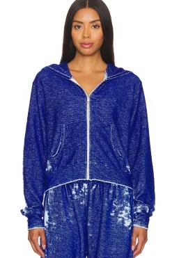 Bowman Burnout Loop Terry Crop Zip Up Jacket