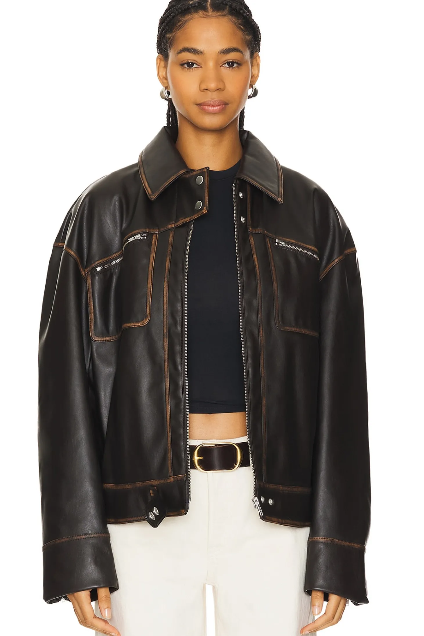 Brinley Faux Leather Jacket