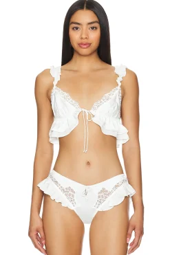 Butterfly Lace Ruffle Bralette