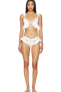 Butterfly Lace Ruffle Bralette