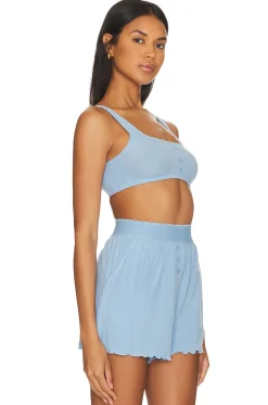 Button Scoop Bra Top