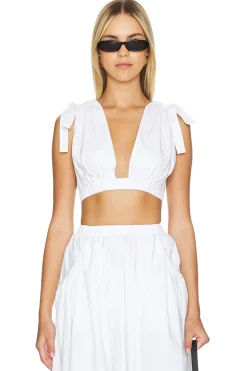 by Marianna Arman Poplin Crop Top