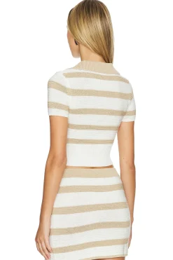 by Marianna Drea Striped Knit Top