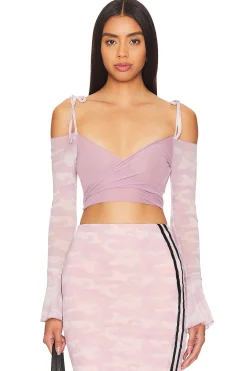 Camo Mesh Wrap Cardi