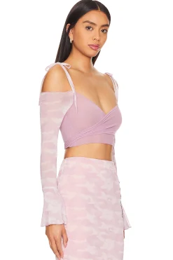 Camo Mesh Wrap Cardi