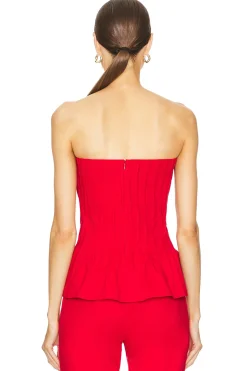 Canvas Stitch-detailed Bustier