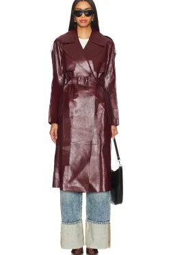Carmela Leather Trench