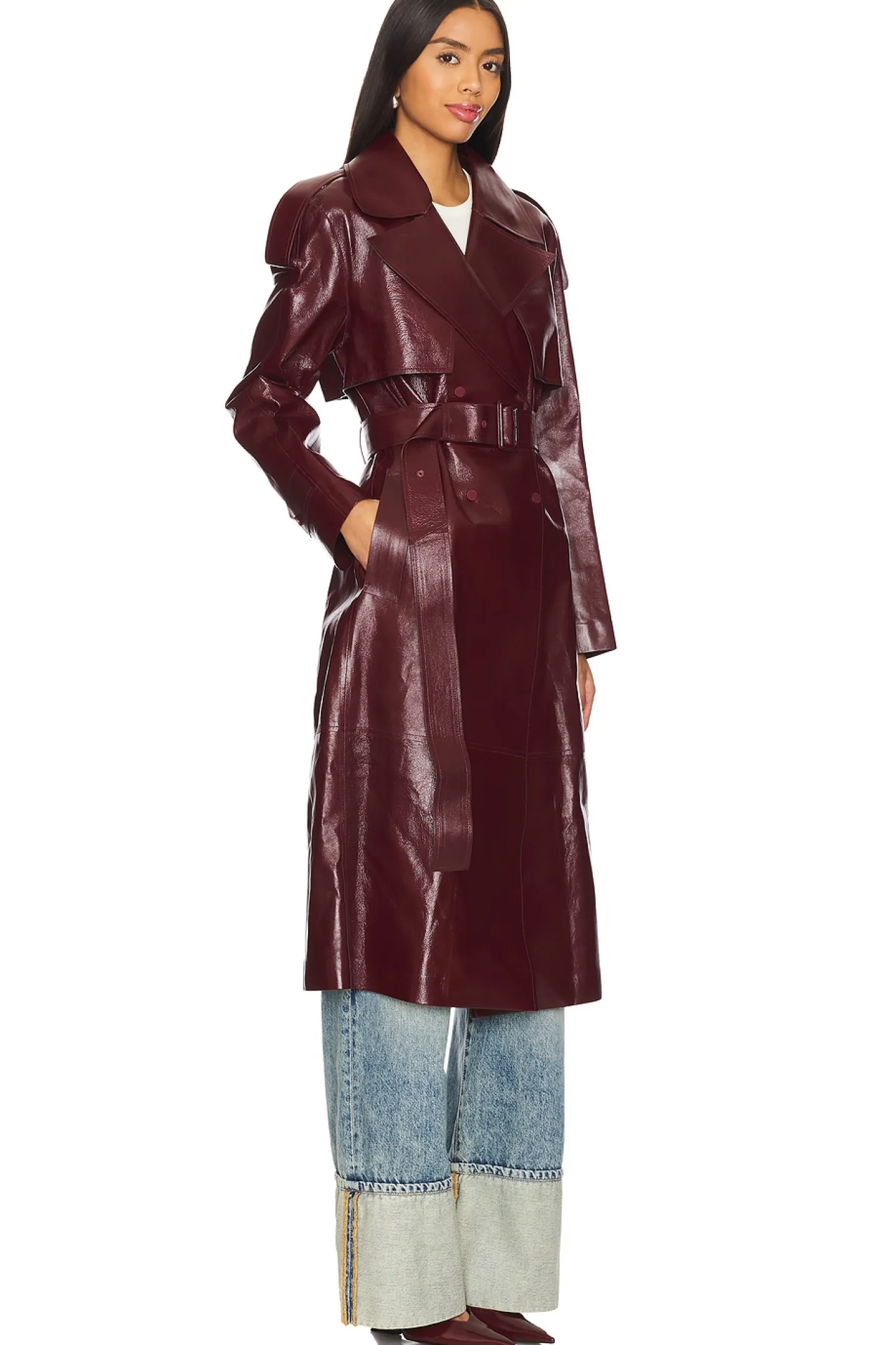 Carmela Leather Trench