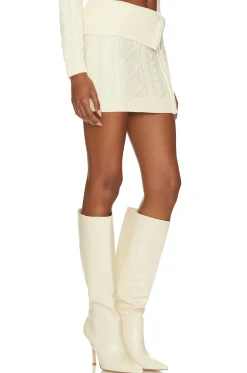 Carmen Fold Over Cable Mini Skirt With Zip