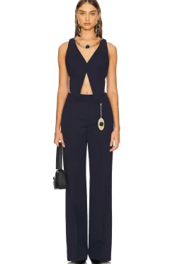 Chain Plate Straight Leg Trouser