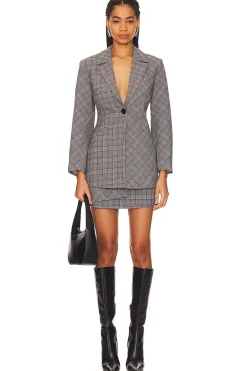 Check Mix Fitted Blazer