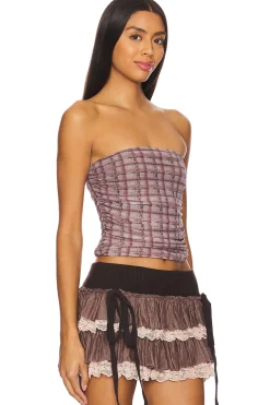 Checkered Tube Top