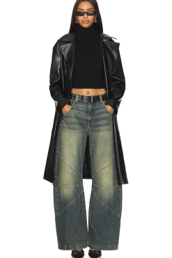 Claire Faux Leather Trench