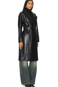 Claire Faux Leather Trench