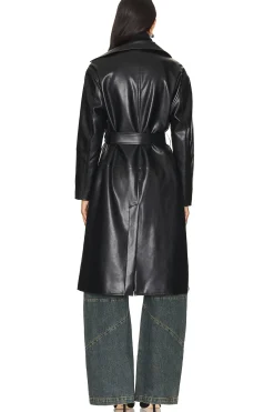 Claire Faux Leather Trench